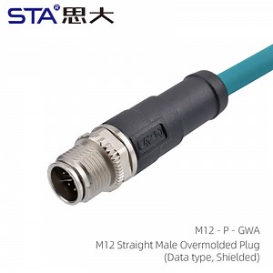 [Hot Item] Factory M12 X Code 8pins Shielded Fire Retardant Straight Angled Ethernet Cable