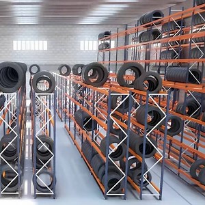 [Hot Item] Industrial Warehouse Storage Tire Racks Retail Store to display