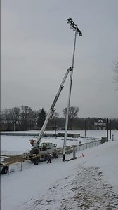 Bonin Field Lights installation. Musco LED