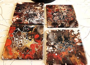 Hand Painted, Heat-resistant Ceramic Coasters - Etsy