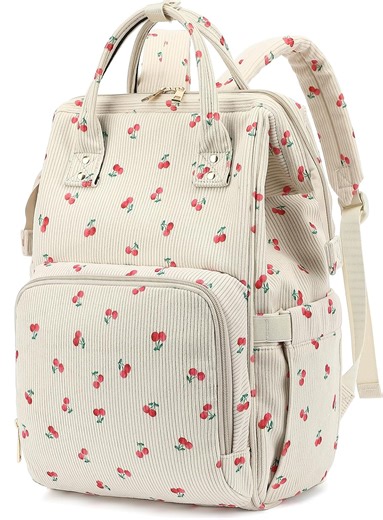 Amazon.com: Xunteny Mochila escolar de pana para mujer, mochila de viaje para laptop de 15.6 pulgadas, mochila casual, Cereza de pana : Electrónica