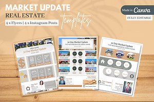 Market Update Flyer Templates, a Flyer Template by Imaginedly