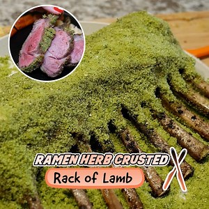 RAMEN crusted rack of lamb?? Let's give it a try! | Lisa Nguyen