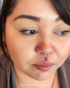Double nostril and medusa combination, looks good together. By @serenadoespiercings_ | IIcon Piercing Co | Facebook