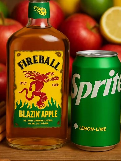Fireball Blazin' Apple Sprite Cocktail Recipe