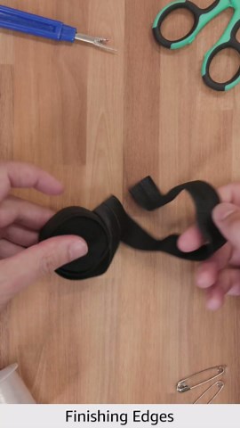 By Annie 3/4" X 2Yd Fold-Over Elastic, Black (Pack of 2)