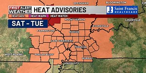 First Alert:  Heat advisory in effect Saturday through Tuesday