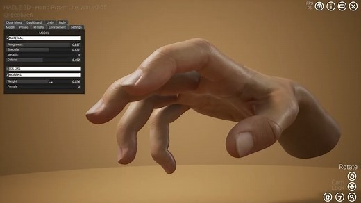 12K views · 272 reactions | HAELE 3D – Hand Poser, an app that will provide you with 3D anatomy references, is now out on Steam. Change skin tones, lighting, camera settings, and materials to get a perfect pose. Download: https://80.lv/articles/get-your-hand-poses-right-with-new-haele-3d-reference-tool/ | 80 Level | Facebook