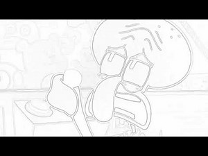 Spongebob squarepants skill crane sketch