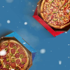 It's beginning to look a lot like Christmas (and it has since mid-November because it's 2020 and anything goes, apparently!) 🎄 As it's the season for giving, Domino's is giving you TWO pizzas for the price of one this Tuesday! 🎁🍕🍕 We've made it Christmassy by slapping a bow on the photo, popping on some snow effects and Bob's your uncle, it's super festive! So there you go... Have yourself (and your Uncle Bob!) a VERY merry little Christmas! ❄️ | Domino's Pizza Newton Aycliffe