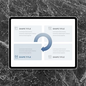 Four Step Matrix Cycle PowerPoint Templates