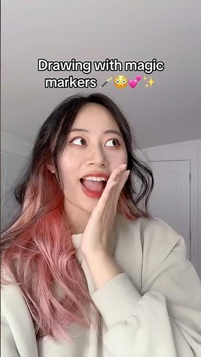 Drawing with MAGIC markers!?!? 😳🪄💕✨ #art #drawing #artideas #drawingideas #sketchbook #magic