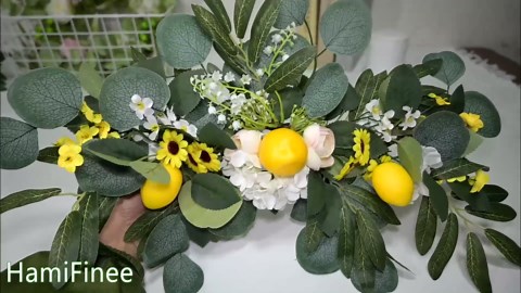 Amazon.com: Lemon Swags 22" Artificial Decorative Floral Swags with Lights Lemons Bridal Shower Welcome Sign Fruit Swags Summer Spring Lintel Lemon Wreath for Wedding Arch Front Door Wall Home Kitchen Decoration : Home & Kitchen