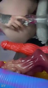 Naughty teacher stuffs her ass with skittles for cam client