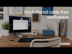 Macally Deluxe Full Size Wireless RF Keyboard for Windows PC (RFDDKEY)