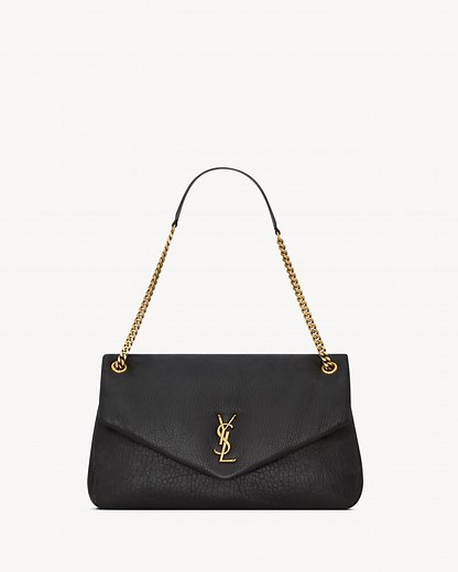 Calypso large in grained lambskin in Black | Saint Laurent | YSL EN-US