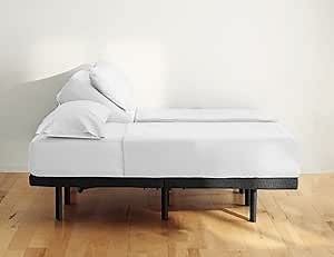 ARlinen Split Queen Sheets Set, 5-Piece, 100% Egyptian Cotton, Deep Pocket 16", Soft Luxury Bedding for Adjustable Beds, White Solid