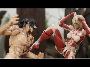 STOP MOTION 進撃の巨人 エレン VS 女型の巨人 eren vs ani attack on titan