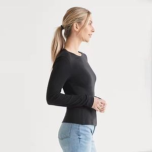 [Hot Item] Custom Women's Super Soft Organic Bamboo Slim Fit Long Sleeve Shirt