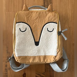 Kids Tan and White Fox Backpack