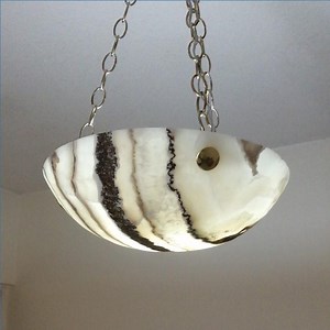 Exotic White Alabaster Light Fixture, Alabaster Chandelier Italian Alabaster Lamp, Marble Pendant Light, Uplight Ceiling Mount Lighting - Etsy