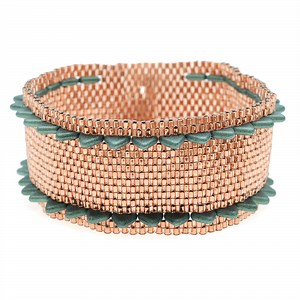 Retired - Golden Dragon Peyote Bracelet