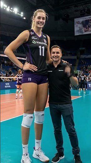 World’s Tallest Volleyball Star Towers Over Interviewer 😳 | Height Difference Goes Viral!