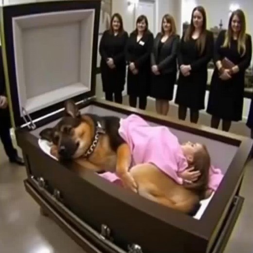 🕓 A German Shepherd refused to leave a little girl’s coffin—what happened next stunned everyone. The funeral was held on a cloudy Saturday morning. Black umbrellas dotted the cemetery as mourners stood in silence, watching the tiny casket lowered onto its final platform before burial... Full story: 👇 https://topamazingchannel.com/a-german-shepherd-refused-to-leave-a-little-girls-coffinwhat-happened-next-stunned-everyone | Model Quinn Camila