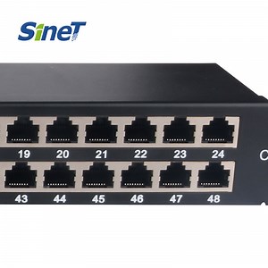 [Hot Item] FTP Shielded CAT6A 48 Ports Vertical Termination Network Patch Panel for 22-26 AWG Cable