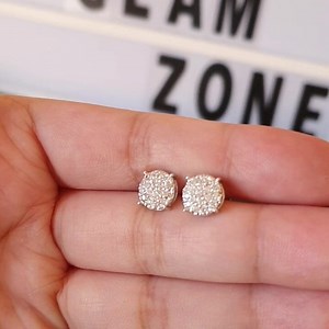 On hand. Php21,800 only 0.42 ct HK setting diamond illusion earrings 18K white gold. Pawnable. #GlamZoneOnHand #Investment | The Glam Zone