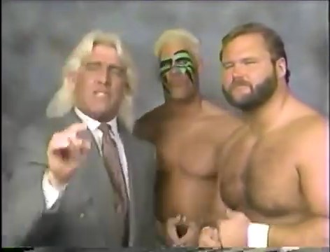 Four Horsemen's first promo with Sting. WCW - January 1990. | WCW Nation