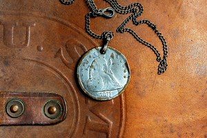 Rare Authentic 1871 US Seated Liberty Silver Dollar Necklace 1940s WWII Sterling Sister Hook Chain - "saloon Dollar" - Eagle Coin - Etsy
