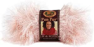 Lion Brand Yarn Lion Brand Fun Fur Yarn (101) Soft Pink