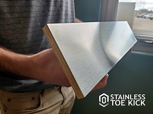 IKEA Cabinet Compatible Stainless Steel Toe Kick (Grained)