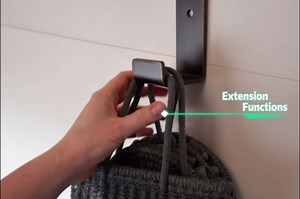 3-Arm Oil Rubbed Bronze Swing Out Towel Rack - Wall Mounted Bathroom Towel Bar with Hook