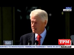 Bill Clinton Draws Laughs In Bush Library Speech