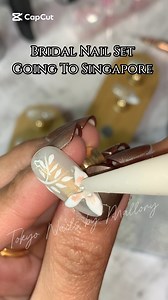 Bridal Nail Set Going To Singapore / Simple and Demure #fypnails #fypシ #mallorysnails #nailtutorial #pressonnails #nailtips #tokyonailsbymallory | Mallory in Japan