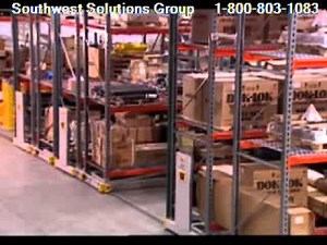 Rolling Compact Pallet Racks on Tracks | Condense Warehouse Storage Space