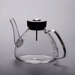 [Hot Item] Temperature Sensing Classic Pyrex High Borosilicate Glass Home Use Tea Pot Kettle, Teapot with Glass Lid