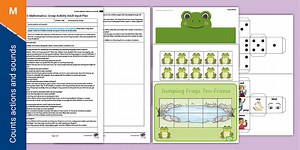 EYFS Maths: Counting Frog Jumps Group Activity Adult Input Plan and Resource Pack