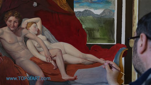 Cupid and Psyche, 1817 by Jacques-Louis David | Painting Reproduction Video by TOPofART