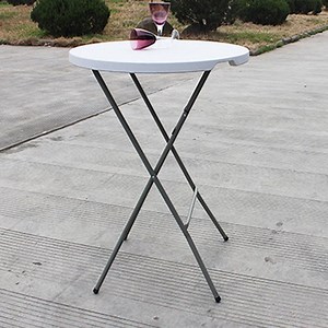 [Hot Item] High Quality Outdoor Party 24 Inch Round White Folding Bar Table