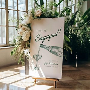 Editable Engagement Party Welcome Sign: Elegant Celebration Decor (canva Template Digital Download) - Etsy Australia