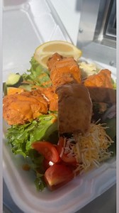 Deed Fried Cajun Salmon Kabob Salad #food #foodreels #GoodSunday #oneofone #celebritystatus #foodtruck | Corey LaBoo