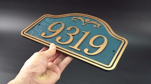 Personalized Lawn Address Sign - Custom Address Plaque,House Number Sign Plaque,House Numbers for Outside Lawn,Ground,Yard,Garden (Coffee/Copper)