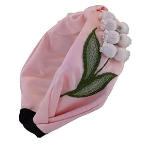 Handmade Floral Embroidered Bellflower Headband - Fresh & Sweet Artistic Style, Traditional Chinese Folk Art, Unique Cultural Gift for Wife, Girlfriend, Mother, Daughter