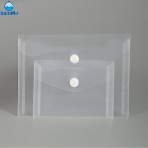 [Hot Item] Cheap Office Transparent Button PP File Folder Bag with Custom Size
