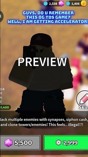 Getting accelerator in tds (tower defense simulator)