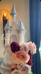 Princess castle wedding cake we made at the beautiful @dykerbeachgcevents in Brooklyn. | Sweet Sweet Sues Custom Cakes and Cupcake Cafe