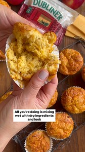 This is my favourite style of baking! Just mix the wet with the dry and bake 🤗 These @dublinercheeseirl muffins couldn’t be easier! They puff right up like a soufflé in the oven and are ideal for lunchboxes, picnics and snacks on the move! Perfect for a busy summer ahead 😍🧀 I’ve added some sun dried tomato pesto and Italian herbs too, the flavours work so well with Dubliners creamy, sweet mature Red cheese ♥️ Dubliner Magic Muffins Makes 12 240ml milk 60g yogurt 85ml sunflower oil 1 egg 2 tbs